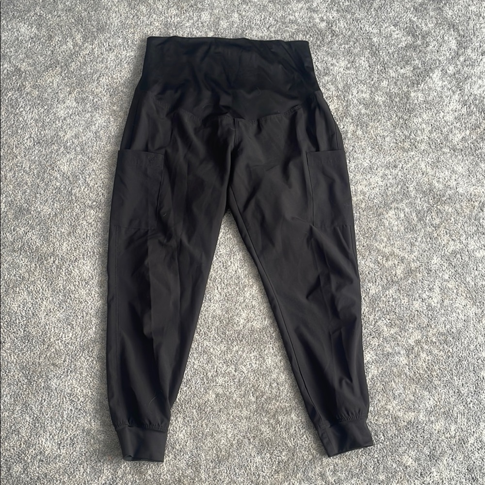 Black Joggers with Maternity Band